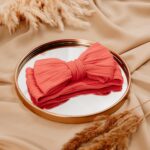 Панделка с плетка (Knitted) - Корал - Image 2